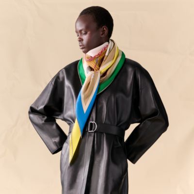 本日限定価格】極美品エルメス 箱付き メンズ ネイビー シルクカシミア